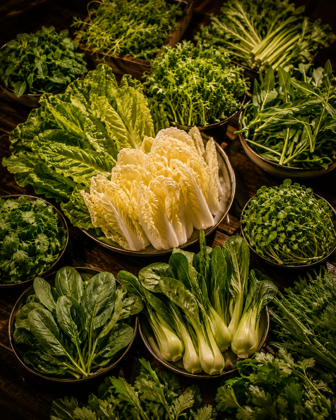 Fresh vegetables for hotpot